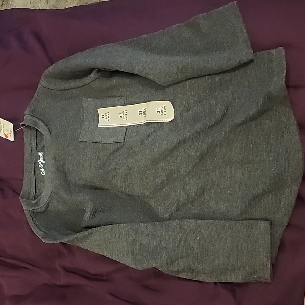 Cat & Jack 3T Long sleeve grey shirt